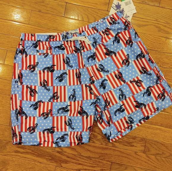 TRUNKS SANO LOBSTER/FLAG PRINTED SWIM TRUNK XL - Picture 10 of 12
